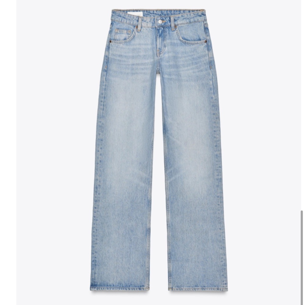 Zara TRF LOW-RISE WIDE LEG JEANS